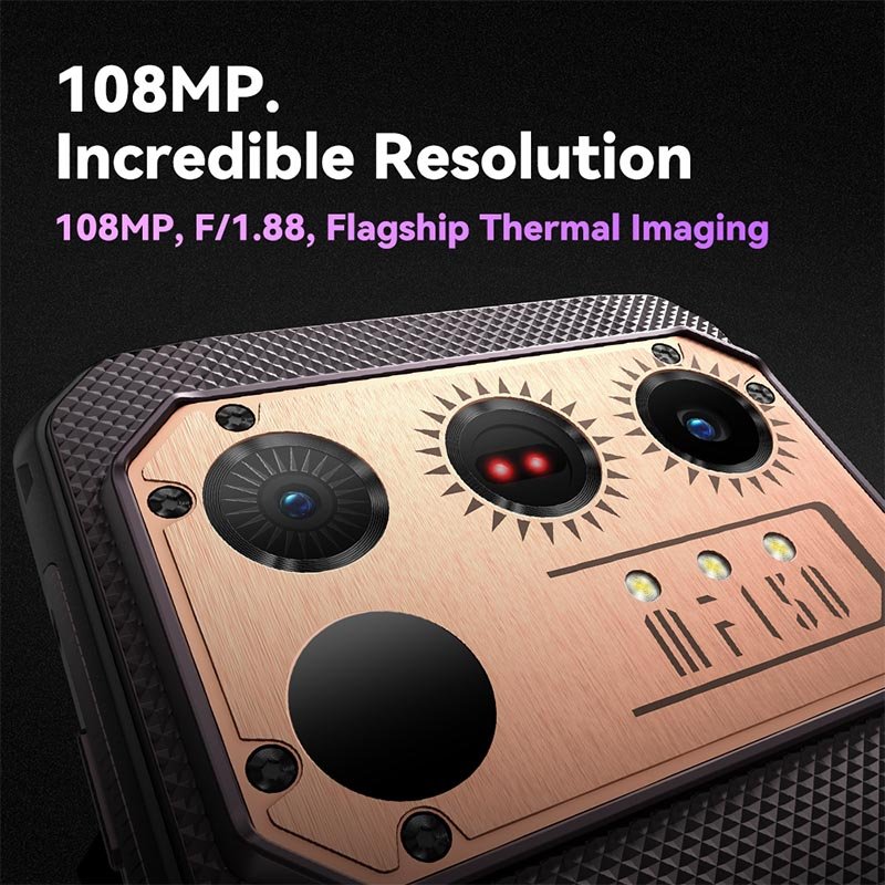 10000mAh 108MP Main Camera IIIF150 Raptor 6.78 Inch Octa Core Waterproof Rugged MobilePhone